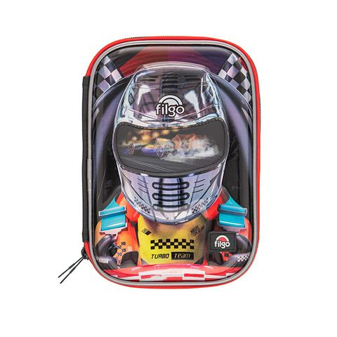 CARTUCHERA 2 PISOS 3D RIGIDA RACER 15X22CM FILGO