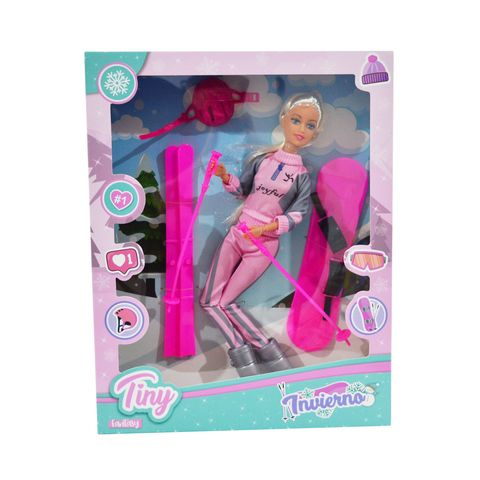 MUÑECA TINY INVIERNO CON ACCESORIOS EN CAJA