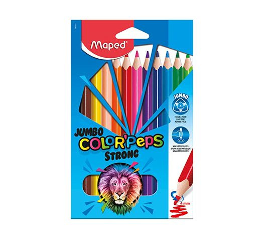 LAPIZ DE COLOR PEPS STRONG JUMBO CAJA X12 MAPED 