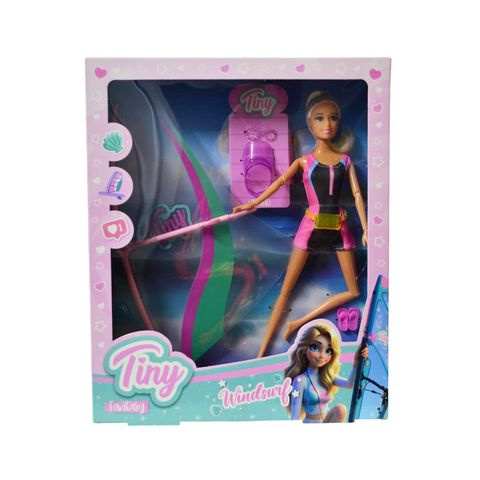 MUÑECA TINY WINDSURF CON ACCESORIOS EN CAJA