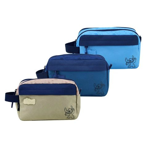 CARTUCHERA 3 CIERRES DISNEY STITCH 21X13X9CM X UNIDAD COLORES SURTIDOS LSYD