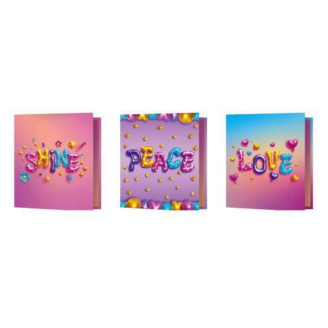 CARPETA CARTA 3X40 LOVE, PEACE AND SHINE 