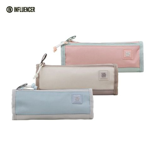 CARTUCHERA 1 CIERRE BICOLOR 23X8X7CM X UNIDAD COLORES SURTIDOS INFLUENCER