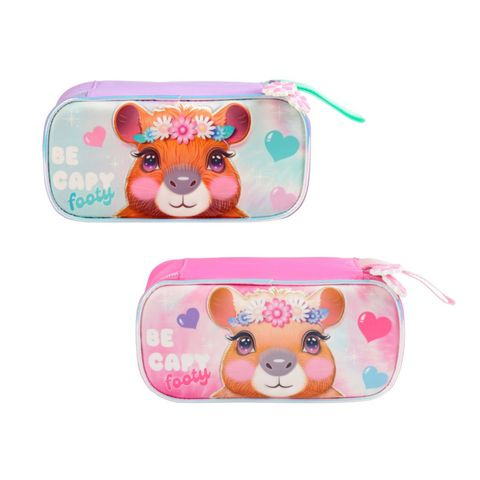 CARTUCHERA 1 CIERRE DESPLEGABLE CAPYBAG X UNIDAD COLORES SURTIDOS FOOTY