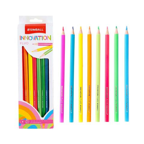 LAPIZ DE COLOR INNOVATION FLUO CAJA X8 UNIDADES SIMBALL